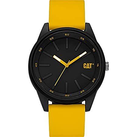 特別価格Cat Insignia Yellow Men Watch, 42 mm case, Black Abs case, Yellow Silicone 好評販売中