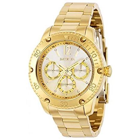 特別価格Invicta Womens Angel 38mm Stainless Steel Quartz Chronograph Watch, Gold (M好評販売中