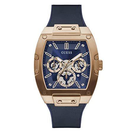 小物などお買い得な福袋 特別価格GUESS Men's (Mod好評販売中 22 Blue, Strap, Silicone with Watch Quartz Steel Stainless 腕時計