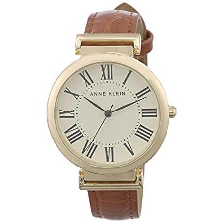 特別価格Anne Klein Women's Japanese Quartz Dress Watch with Faux Leather Strap, Bro好評販売中