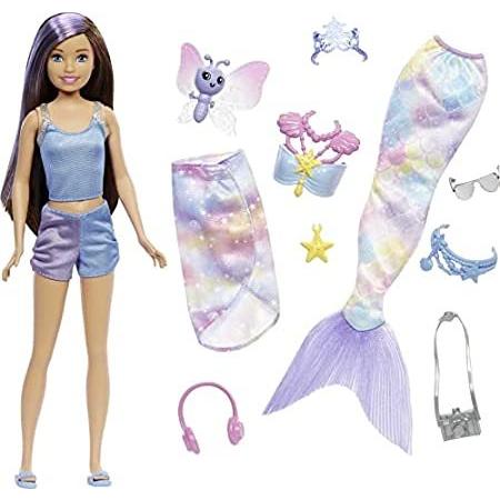 特別価格Barbie Mermaid Power Skipper Doll with 10 Pieces Including Clothing， Mermaid Tail， Pet & Accessories， Toy for 3 Year Olds & Up