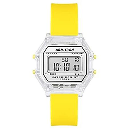 特別価格Armitron スポーツクォーツ スポーツウォッチ シリコンストラップ付き イエロー 16(モデル:45/7137YLW)好評販売中