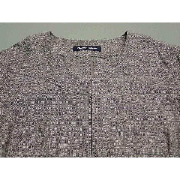 新品タグ付　アクアスキュータム　グレー ノーカラージャケット ノーカラー ライトダウン（5003250041） | Aquascutum
