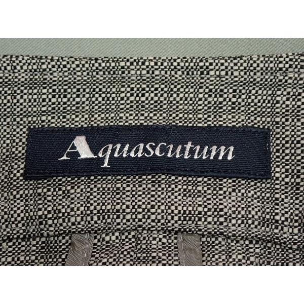 Aquascutum アクアスキュータム 千鳥格子 麻混 ジャケット