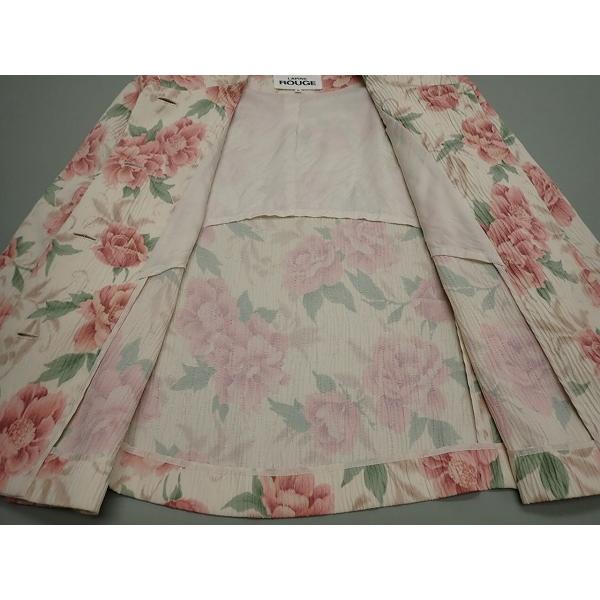 LAPINE BLANCHE（ラピーヌブランシュ） LAPINE ROUGE 花柄 ノーカラー