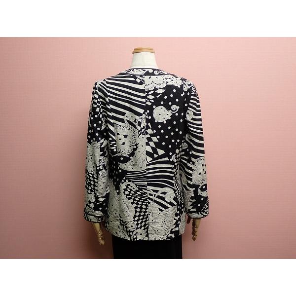 LEONARD FASHION ノーカラージャケット・11AR△レオナール/日本製