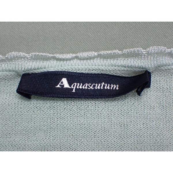 Aquascutum（アクアスキュータム） ウール×シルクニット・6S△アクア