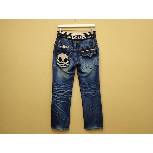 LOLITA JEANS ジーンズ・M△ロリータジーンズ/スカル刺繍/デニム