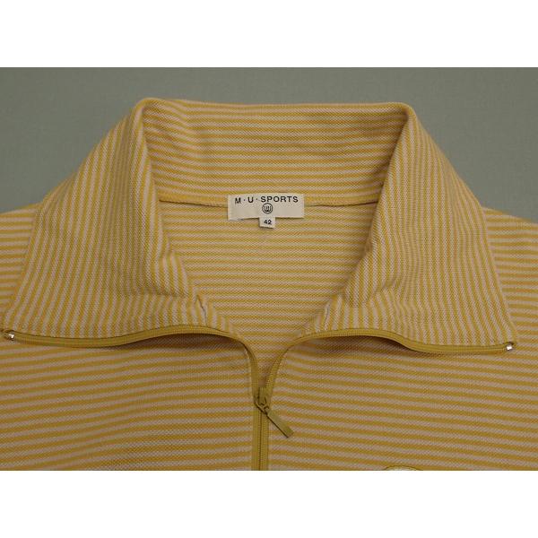 M・U SPORTS 送料無料 ハーフジップシャツ・42◇ミエコウエサコ/ゴルフ
