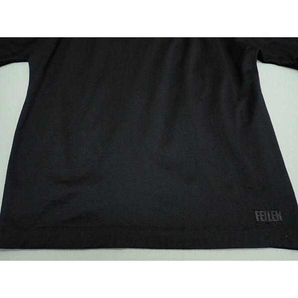 美品 FEILER フェイラー 花柄 半袖カットソー ブラック シェニール調 feiler（フェイラー） 送料無料 カットソー・M▽フェイラー/花刺繍