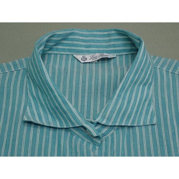ロロピアーナ Loro Piana 美品 リネン シャツ ブラウス 比翼 黄 Loro Piana（ロロピアーナ） 送料無料 リネンブラウス・44