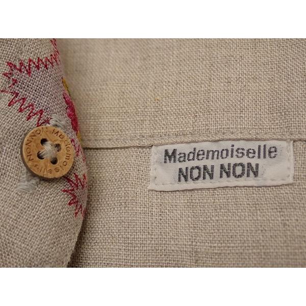 【未使用】Mademoiselle NON NON 日本製 ブラウス シャツ Mademoiselle NONNON（マドモアゼルノンノン） 送料無料 リネン