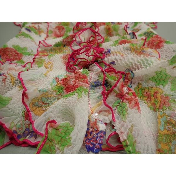 ♡新品タグ付☆ノコオーノ プリーツフリルシャツ お花 ストライプ系