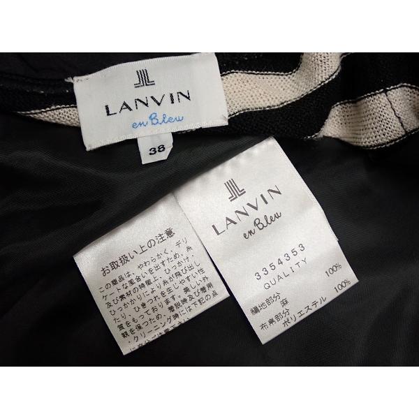 LANVIN en Bleu ワンピース・38◆ランバンオンブルー/切替えデザイン/リネン/ボーダー/@A1/23*4*3-25｜q-eshop｜08