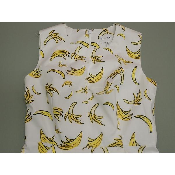 Milly MILLY バナナ柄ワンピース・2◇ミリー/USA製/伊製生地/@A1/23*6  