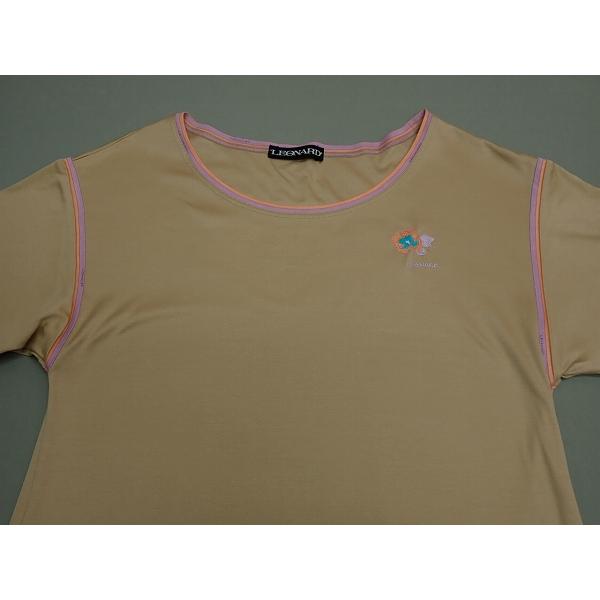 LEONARD レオナール　ワンピース　半袖 中古・古着通販】LEONARD (レオナール) ワンピース ネイビー