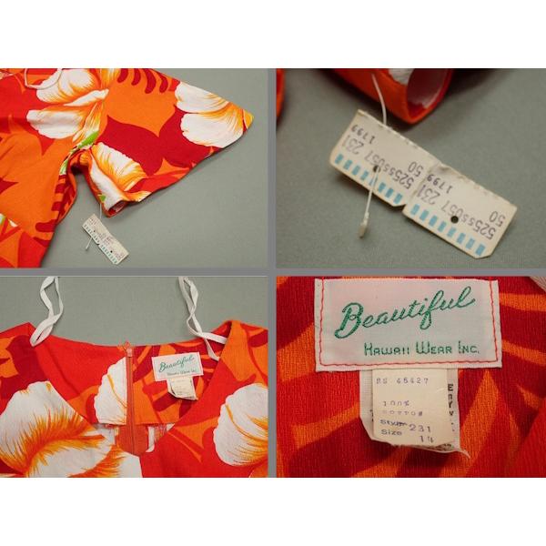 beautiful ハワイアンワンピース・14◇USA製/マキシ丈/レディース/26皐