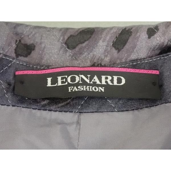 レオナールのウール100キルティング LEONARD FASHION キルティングコート・M□レオナール/レオパード