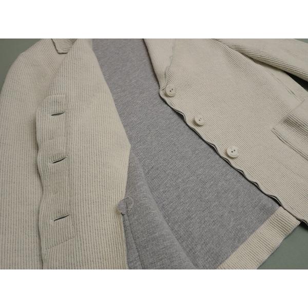 インポートロッサ、アルバ、ウール混ニットジャケット。ゆったりめです。