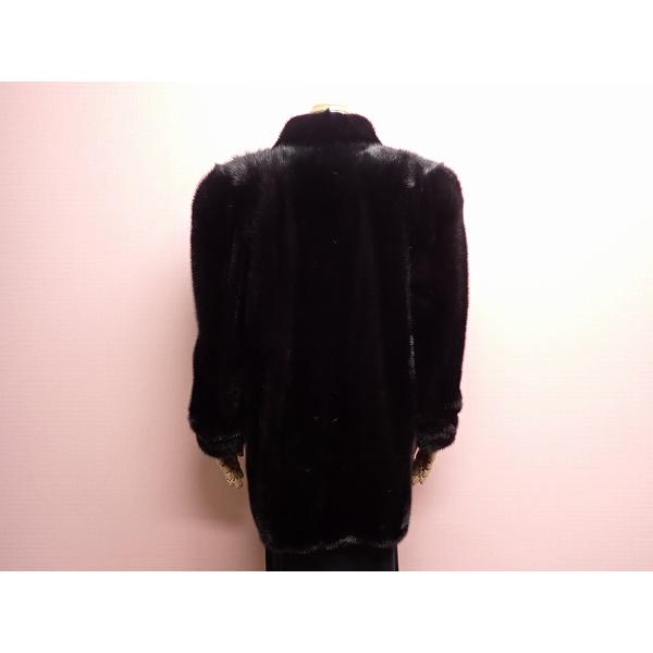 ミンクコート□ハーフ丈/毛皮/ブラック/黒/100サイズ/レディ―ス/@A1/24