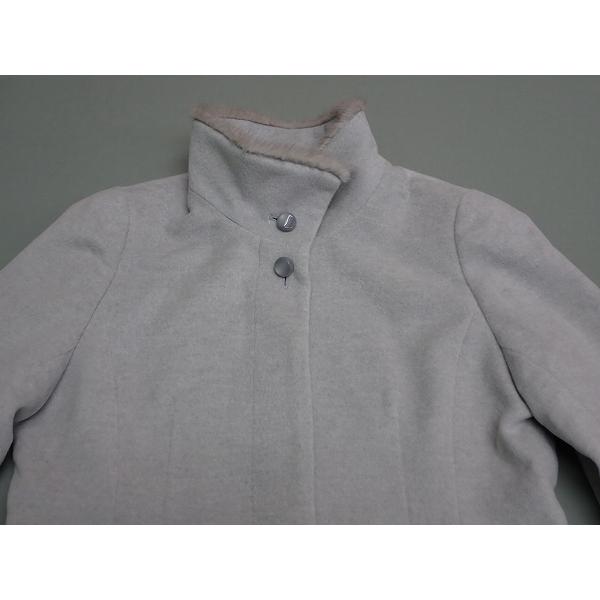 hb 銀座花菱 コート・9□アンゴラ混/ミンク使い/レディース/25霜4-27