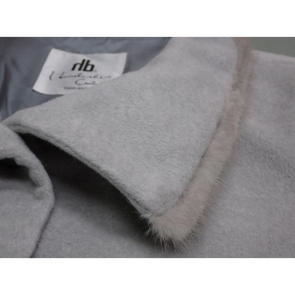 hb 銀座花菱 コート・9□アンゴラ混/ミンク使い/レディース/25霜4-27