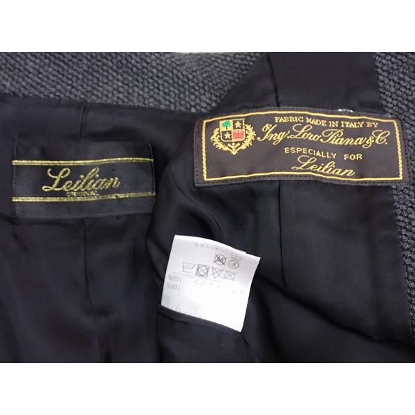 Leilian Loro Piana ジャケット 9号 キレイめ Leilian（レリアン） ロロピアーナ ウールジャケット・9□レリアン/2釦