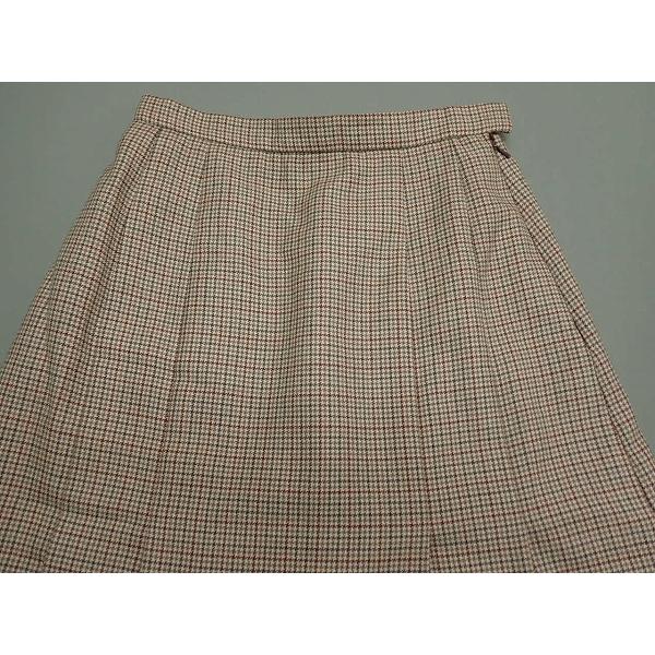 【美品】 Aquascutum スカートスーツセットアップ 10 グレージュ Aquascutum（アクアスキュータム） ウールスーツ・10□アクアスキュー