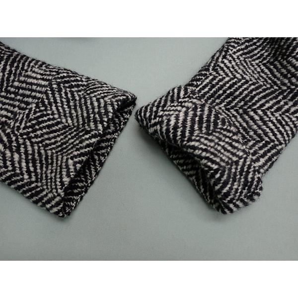 PINORE ロングコート・42□ピノーレ/ツイード/100サイズ/レディース