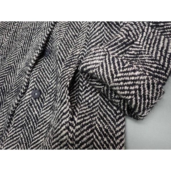 PINORE ロングコート・42□ピノーレ/ツイード/100サイズ/レディース