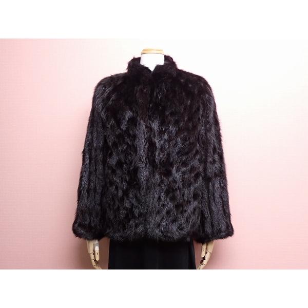 GIFU MOUHI ミンクコート・11□岐阜毛被KK/国産品/毛皮/黒 濃茶