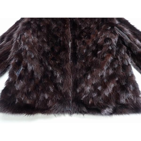GIFU MOUHI ミンクコート・11□岐阜毛被KK/国産品/毛皮/黒 濃茶