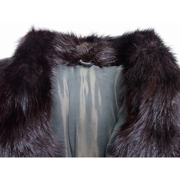 GIFU MOUHI ミンクコート・11□岐阜毛被KK/国産品/毛皮/黒 濃茶