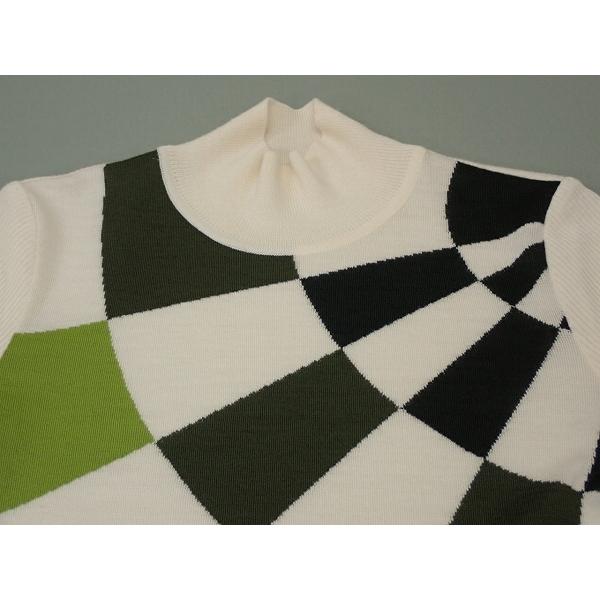 ピエールカルダン PIERRE CARDIN ニット PCD ブロックジャカードのタートルニットプルオーバー ピエール