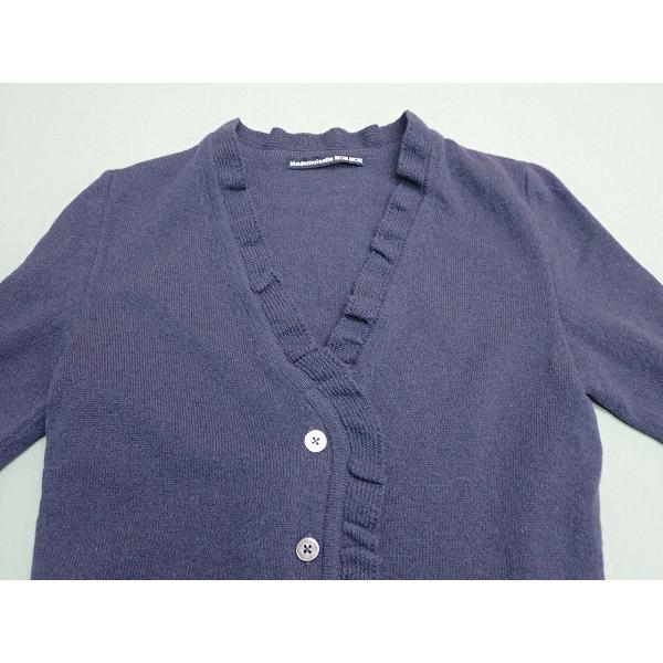 マドモアゼルノンノ フード付きウールカーディガン Mademoiselle NONNON NON ウールニットカーディガン・M