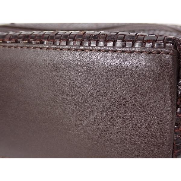 【アンティーク】【ARUKAN / アルカン】 本革 / セカンドバッグ Arukan ARUKAN レザーショルダーバッグ☆アルカン/編み込み/22*5