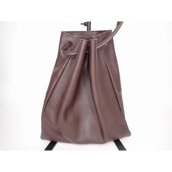 THE CASE（ザケース） 巾着レザーバッグ☆ザケース/手提げ