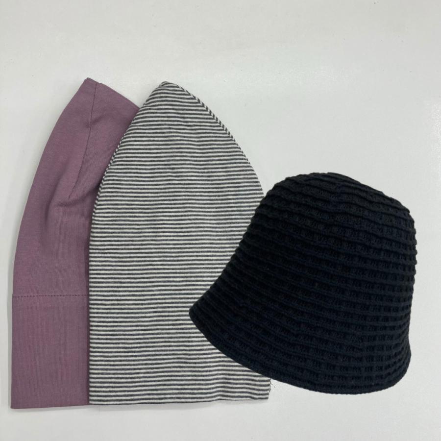 ケアぼうしお試しSET【3枚セット】 　綿/オーガニックコットン/シルク/コットン/男女兼用/抗がん/脱毛/ケア帽子/医療用ぼうし/医療帽子/就寝時用/脱毛手術用/癌 |  | 05