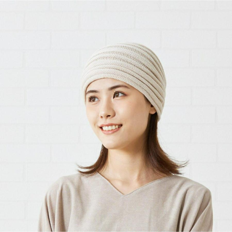BOKOニット＊ コットン/リネン/男女兼用/綿麻/抗がん剤/脱毛/ケア帽子