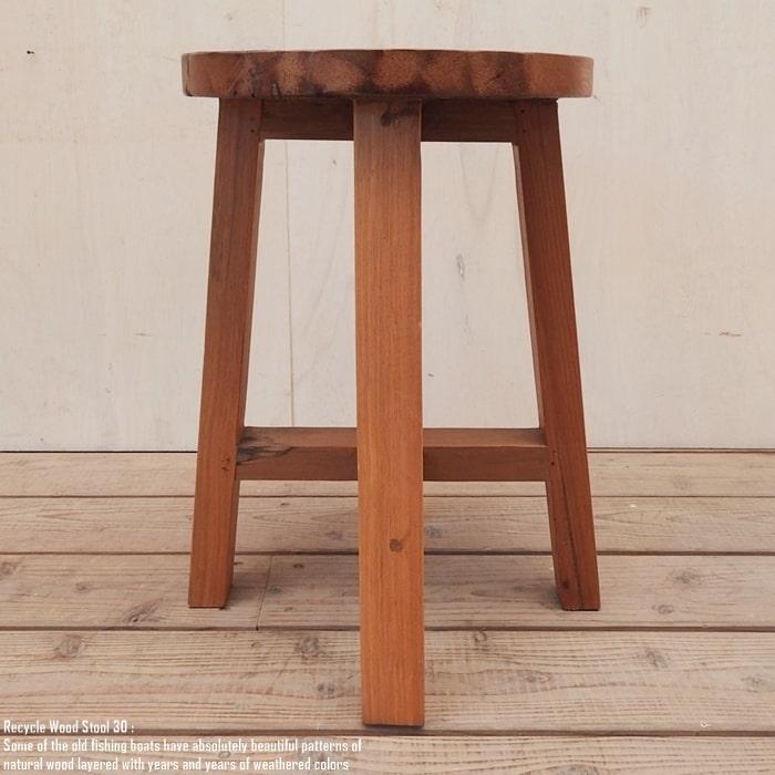 ジャンク　古い木製スツール　飾り台　ヴィンテージ ジャンク 古い木製スツール 飾り台 ヴィンテージ スツール 30cm ボート