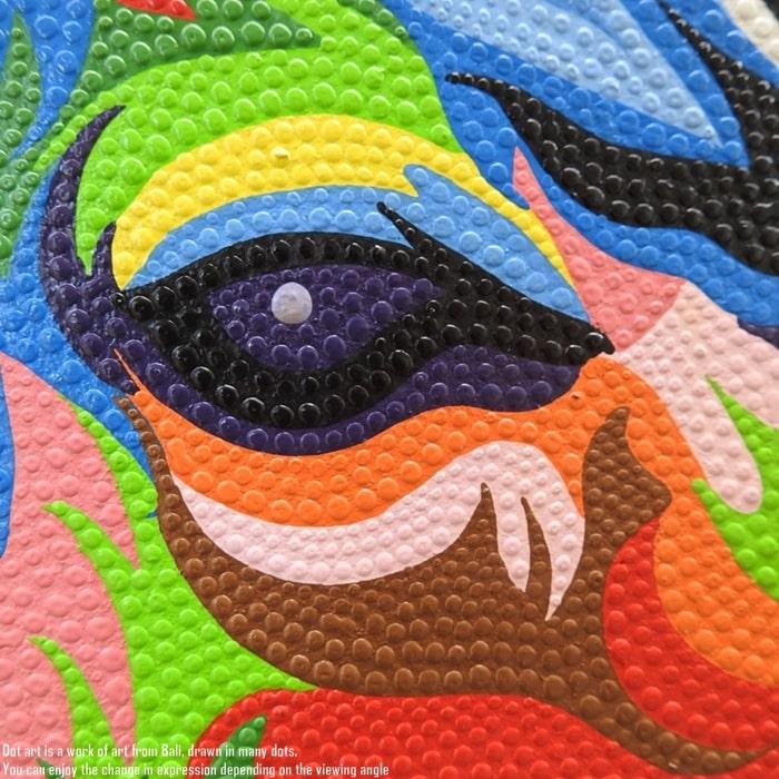 ドットアート 70cm × 90cm 鹿 ドットペインティング モダン