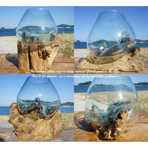 アンティーク 吹きガラスボウル　金魚鉢 アンティーク 吹きガラスボウル 金魚鉢