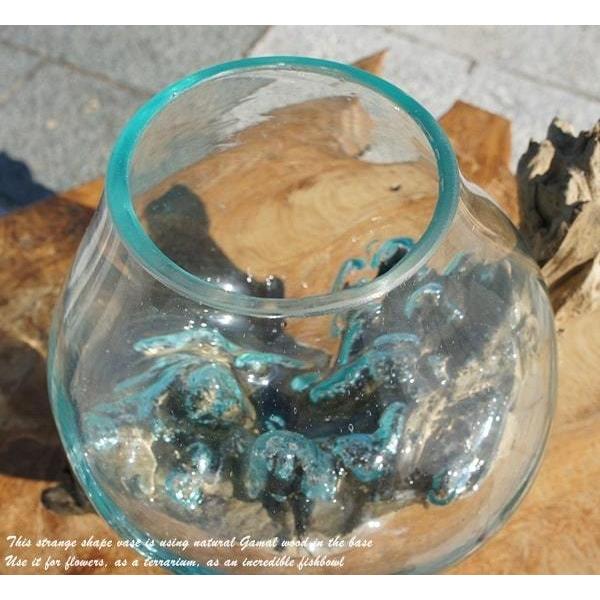 フラワーベース 花瓶（流木 石 吹きガラス） ta2284-12.jpg