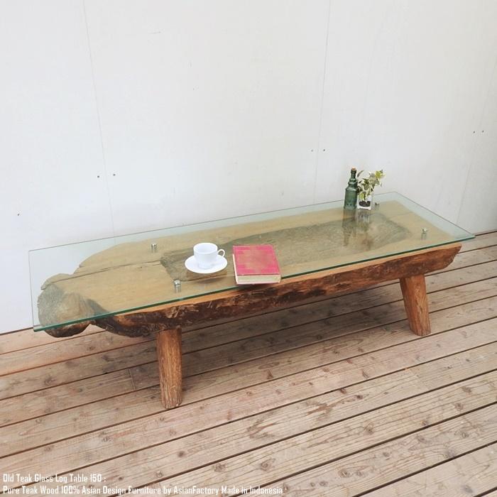 新商品入荷オールドチーク天然無垢丸太花台L（50㎝×48㎝）サイドテーブル飾り台 オールドチーク天然無垢材枝脚丸花台木製飾り台（35㎝×43