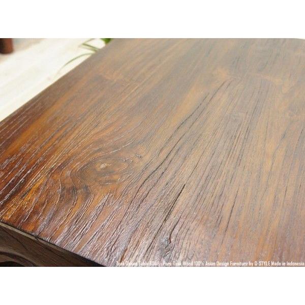 チーク無垢材 オピウムテーブル60cm×60cm AB アンティーク チーク無垢材 オピウムテーブル60cm×60cm AB アンティーク