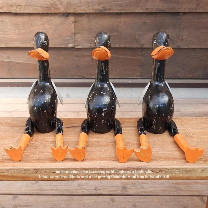 陶器製 アヒル 家鴨 置物