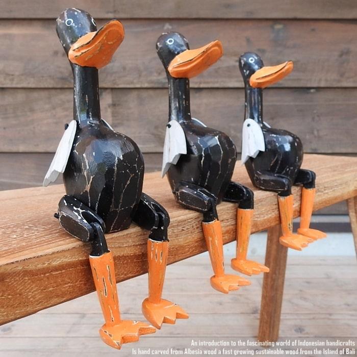 ビンテージ　人形　アヒル　カモ　陶器　置物　インテリア　工芸品　A2946 ビンテージ 人形 アヒル カモ 陶器 置物 インテリア 工芸品 A2946