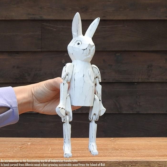 ウサギとクマの木製飾り 楽天市場】人形 動物 イルカ シロイルカ ウサギ シマウマ 木製
