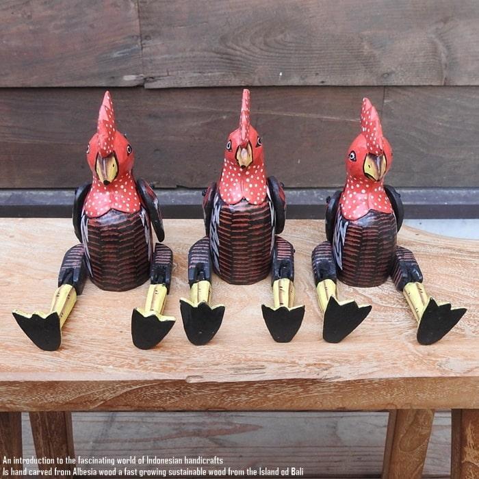 お座り ニワトリさん Sサイズ ウェルカム人形 鶏 にわとり 鳥 木製