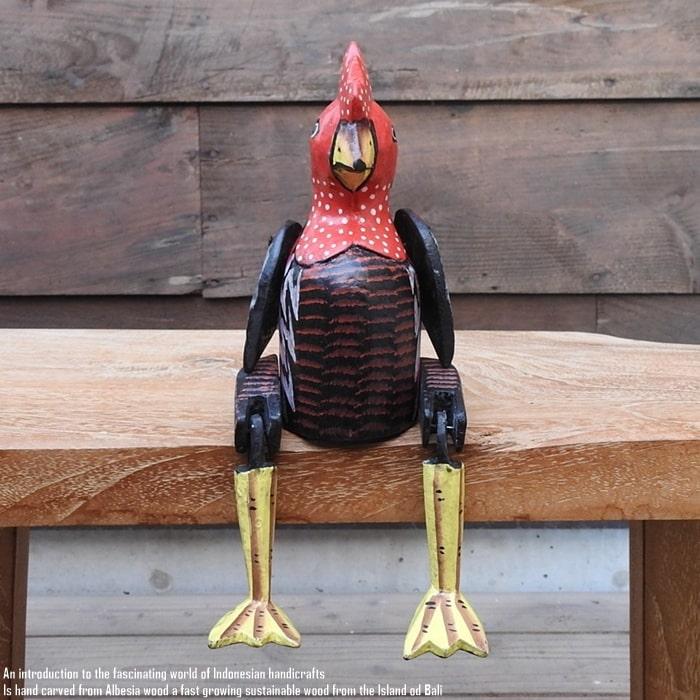 お座り ニワトリさん Sサイズ ウェルカム人形 鶏 にわとり 鳥 木製